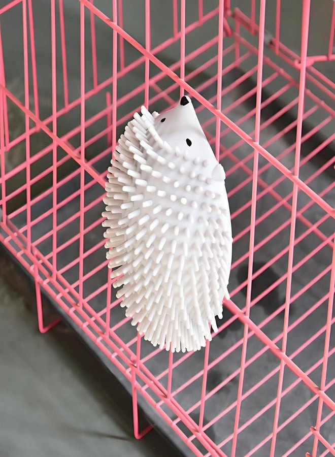 Vroxy فرشاة تدليك وتزيين الحيوانات الأليفة من Vroxy - شعيرات ناعمة على شكل قنفذ، تخفف الحكة، وتزيل الشعر المتساقط، وتقلل التوتر لدى الكلاب والقطط (قطعة واحدة) (أزرق) - Image 4